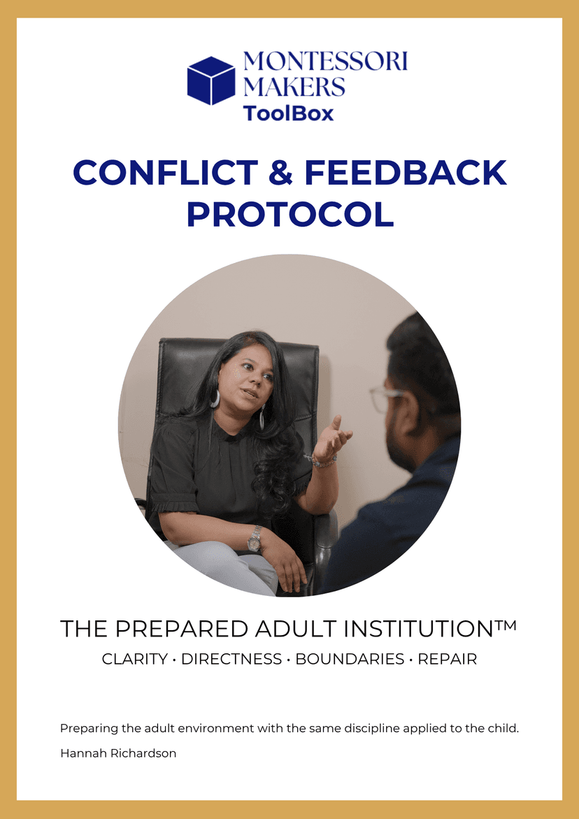 Conflict & Feedback Protocol — Montessori Makers Toolbox