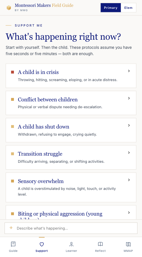 Field Guide app: in-the-moment crisis support