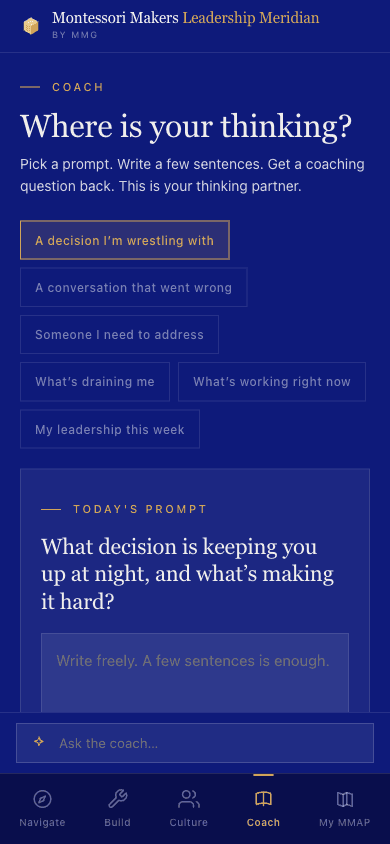 Coach mode — where is your thinking?